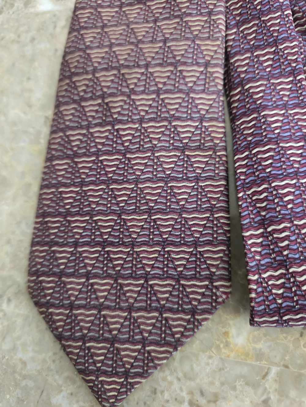 Hermes Geometric Silk Tie